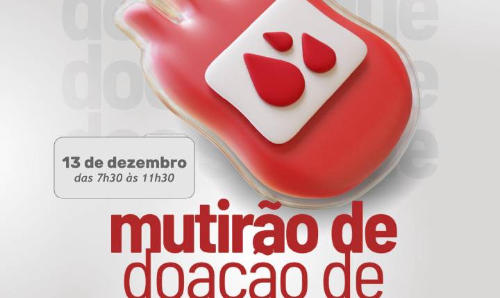 Câmara Municipal convida a população para ação de doação de sangue em parceria com a Hemominas
