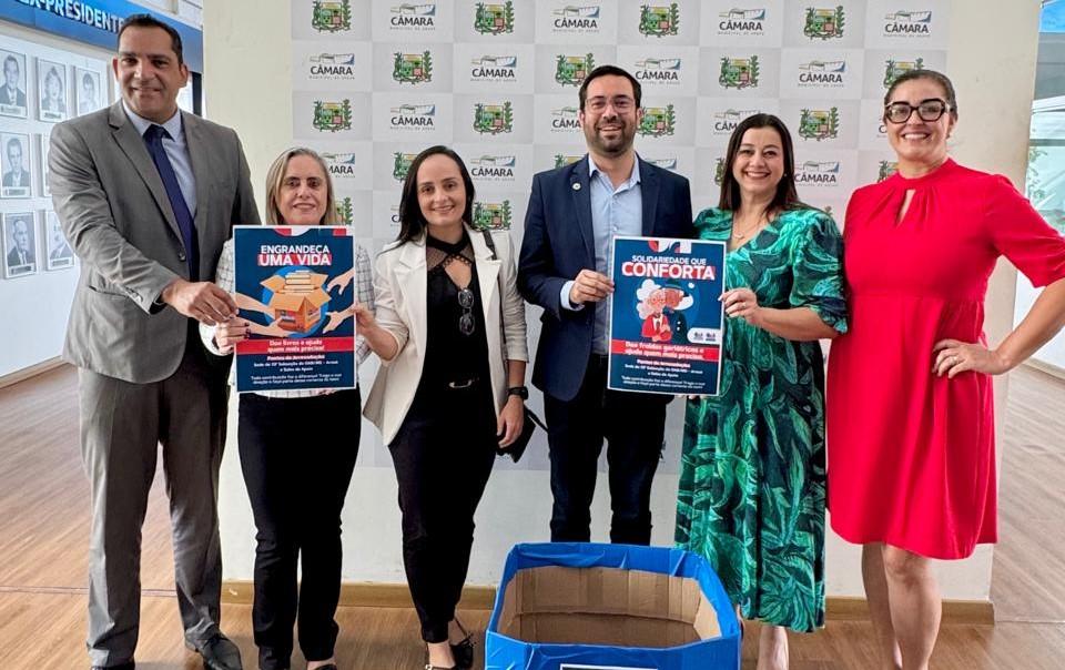 Câmara Municipal de Araxá firma parceria com Comissão de Filantropia da OAB para ser ponto de arrecadação de doações