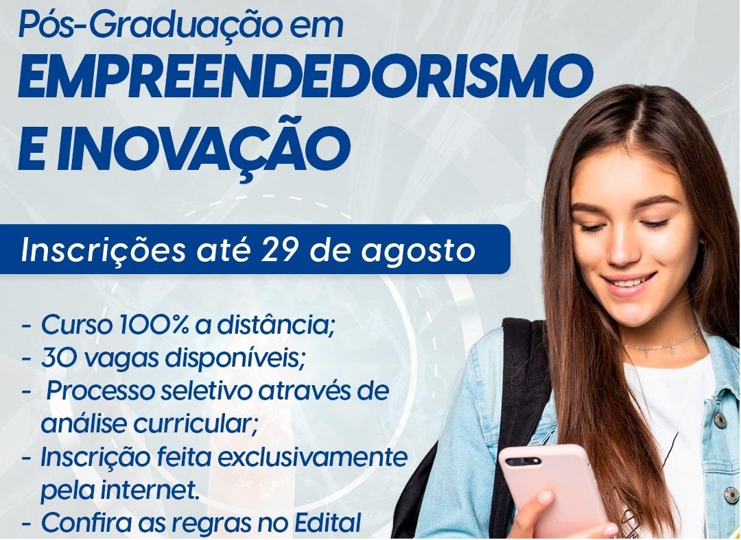UAB Polo Araxá está com inscrições para curso gratuito de Pós-Graduação em Empreendedorismo e Inovação