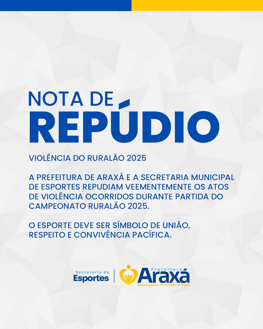Nota de repúdio - Violência do Ruralão 2025