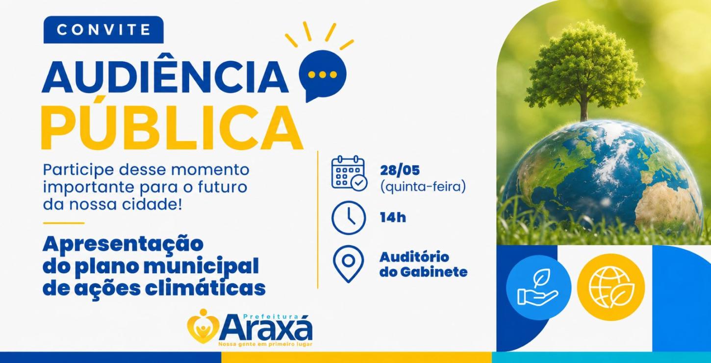 Audiência pública apresenta Plano Municipal de Ações Climáticas de Araxá