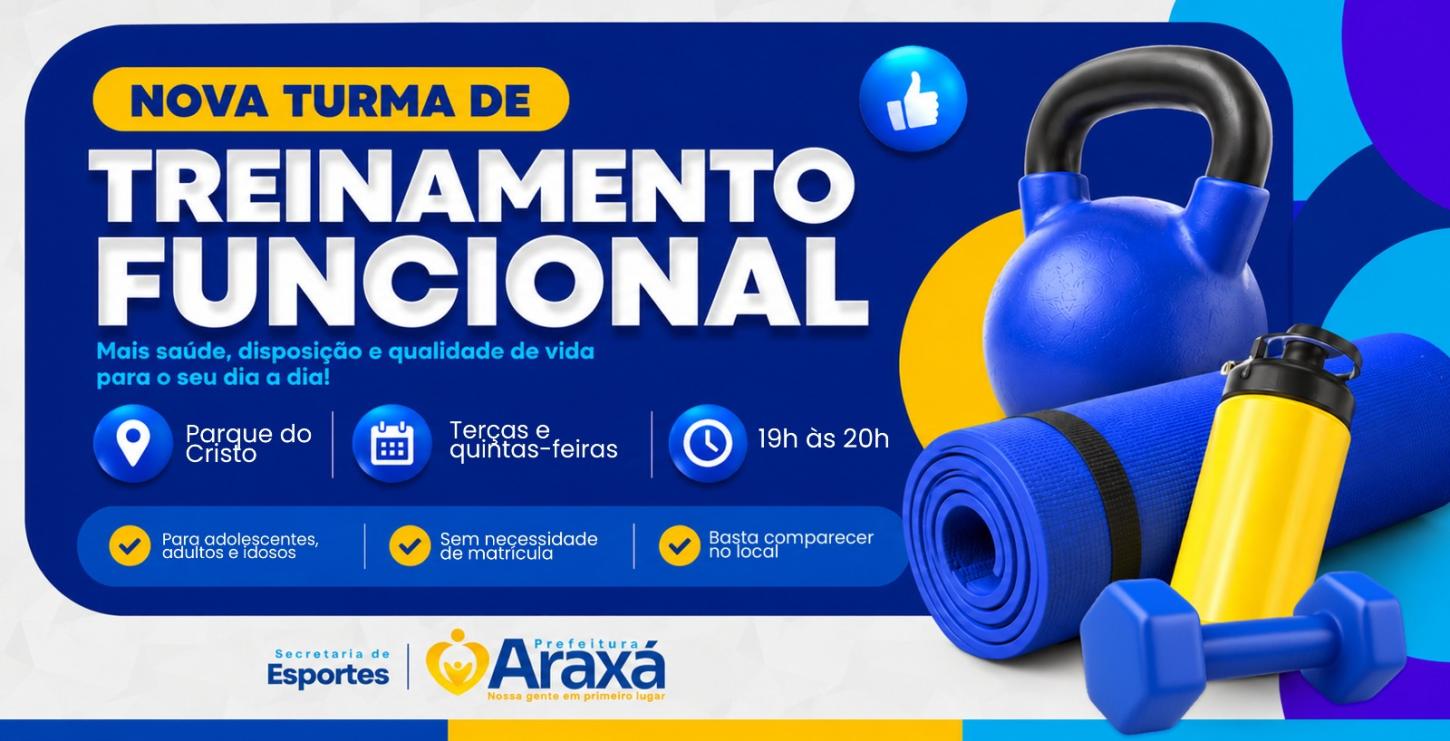 Prefeitura amplia treinamento funcional gratuito com aulas noturnas no Parque do Cristo