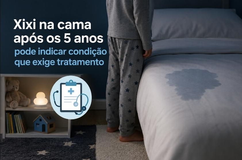 Xixi na cama após os 5 anos pode indicar condição que exige tratamento