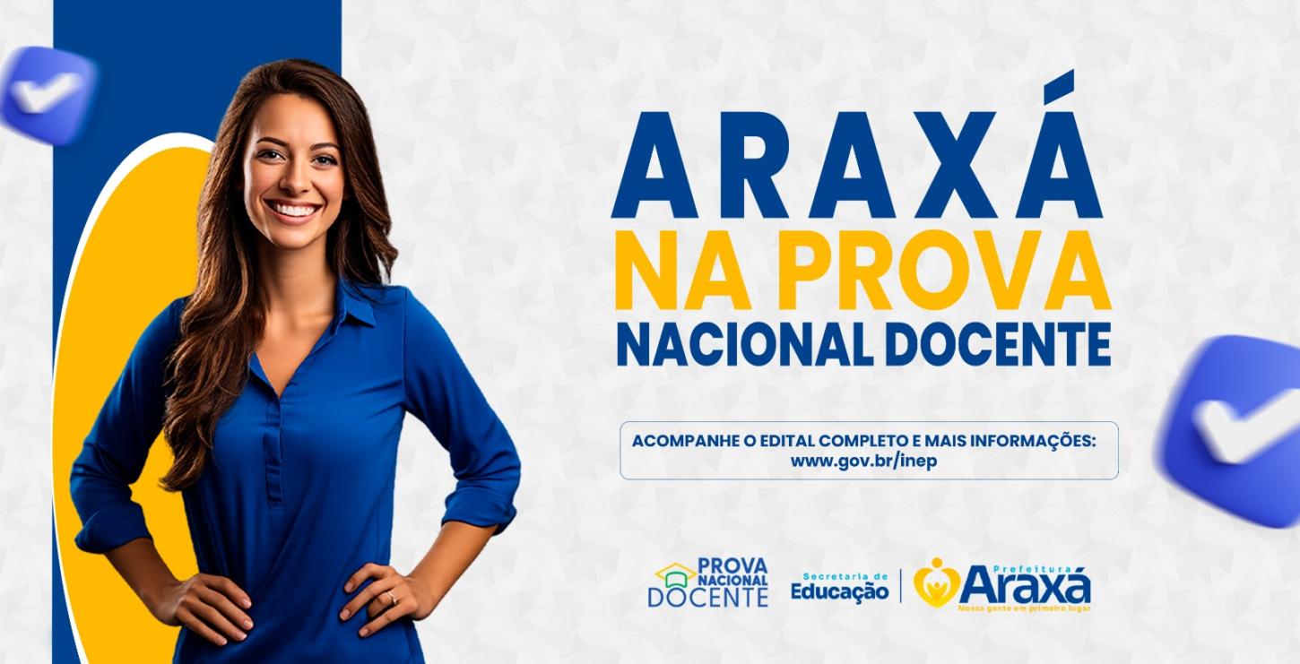 Prefeitura de Araxá adere à Prova Nacional Docente e amplia oportunidades para profissionais da educação