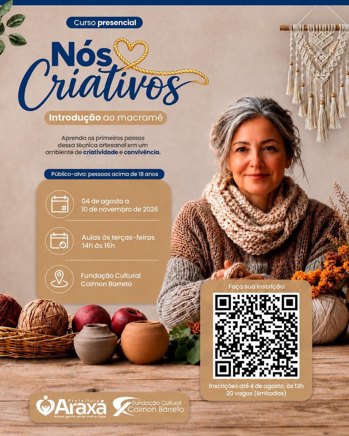 Fundação Cultural Calmon Barreto abre inscrições para curso gratuito de macramê