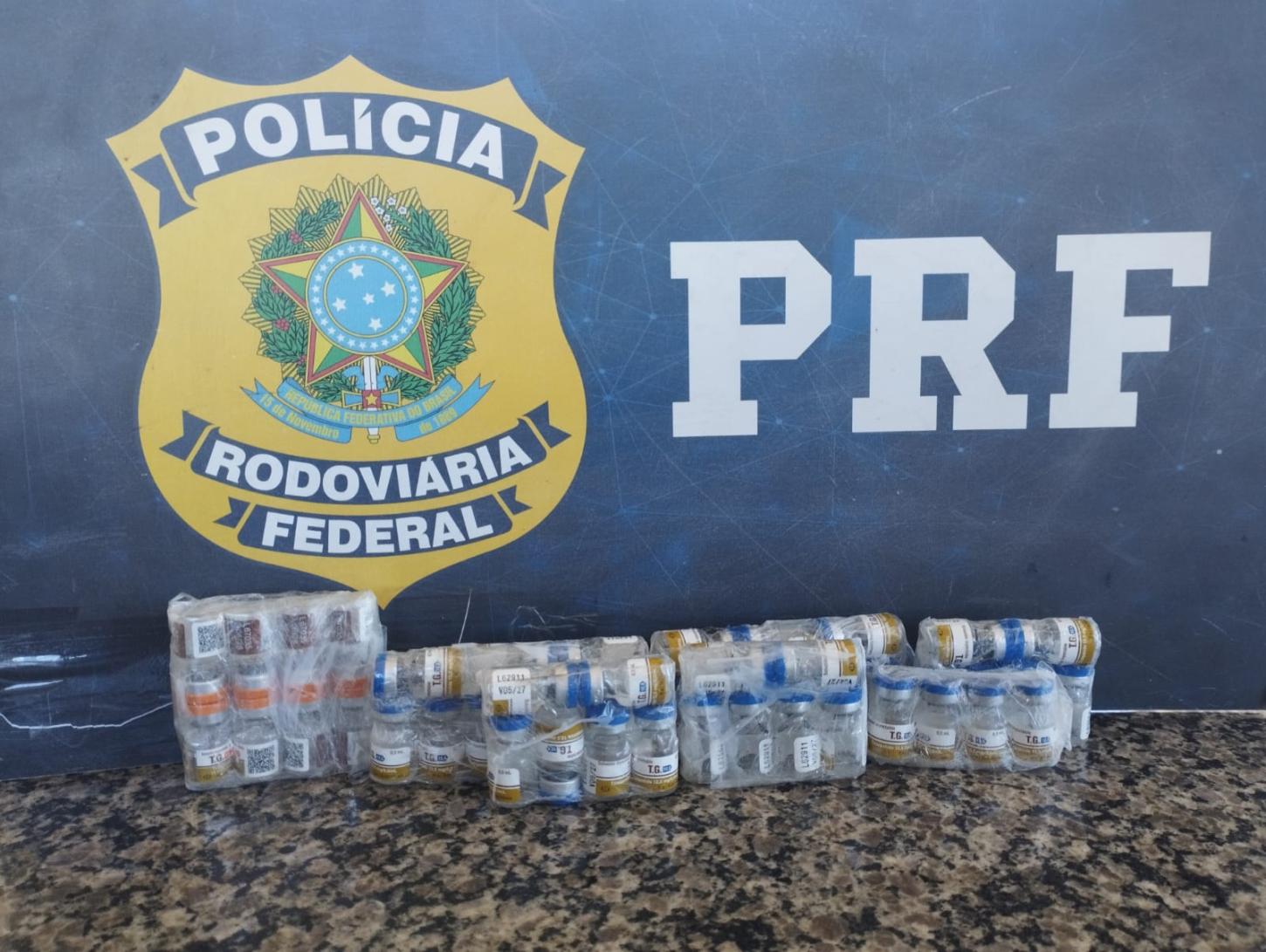 PRF apreende carga de medicamentos e bicicletas elétricas trazida ilegalmente do Paraguai na BR-262 