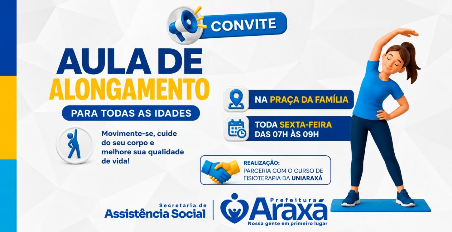 Praça da Família oferece aulas gratuitas de alongamento às sextas-feiras