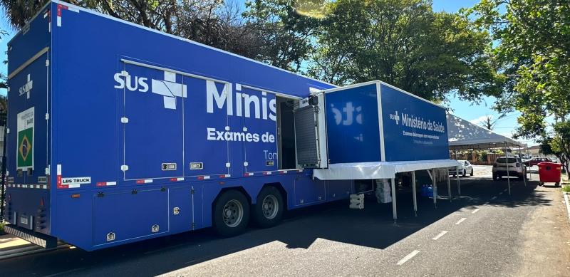 Carreta do Ministério da Saúde chega a Araxá nesta quarta-feira (21) para realizar exames de tomografia e ultrassonografia