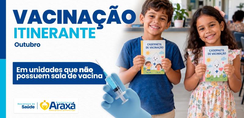 Prefeitura leva vacinação itinerante a 12 unidades de saúde em outubro
