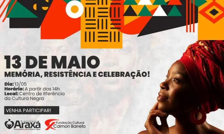 13 de Maio: Centro de Referência da Cultura Negra promove programação especial para celebrar memória, resistência e ancestralidade em Araxá