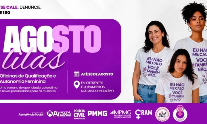Agosto Lilás promove semana de oficinas para fortalecer autonomia e oportunidades para mulheres