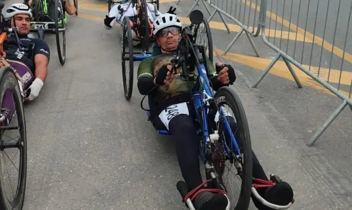 Atleta paralímpico de Araxá participa da primeira etapa da Copa Brasil de Paraciclismo