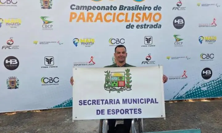 Atleta paralímpico de Araxá se destaca entre os melhores do Campeonato Brasileiro de Paraciclismo