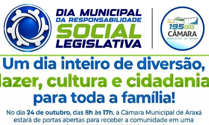 Câmara Municipal de Araxá promove mais uma edição do Dia Municipal da Responsabilidade Social Legislativa