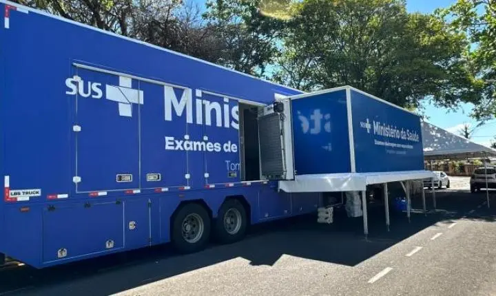 Carreta do Ministério da Saúde chega a Araxá nesta quarta-feira (21) para realizar exames de tomografia e ultrassonografia