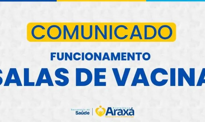 Comunicado - Funcionamento das salas de vacina