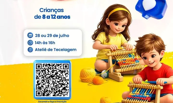 Fundação Cultural Calmon Barreto abre inscrições para oficina de tear para crianças de 8 a 12 anos