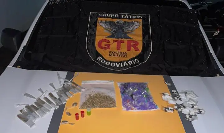 Polícia Rodoviária prende passageiro por tráfico de drogas em ônibus na BR-146