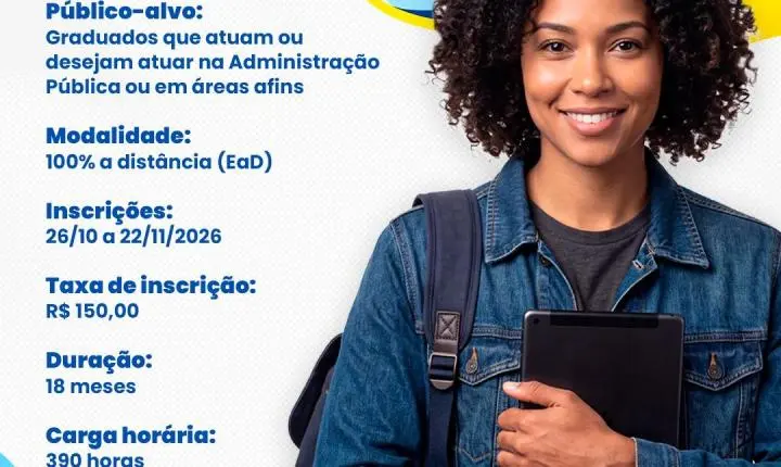 Polo UAB Araxá abre 15 vagas de Especialização em Gestão Pública pela UFU