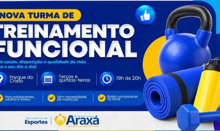 Prefeitura amplia treinamento funcional gratuito com aulas noturnas no Parque do Cristo
