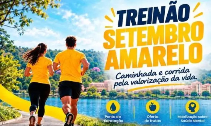 Secretaria de Saúde abre inscrições para o Treinão Setembro Amarelo, com percurso de 4 km no Barreiro