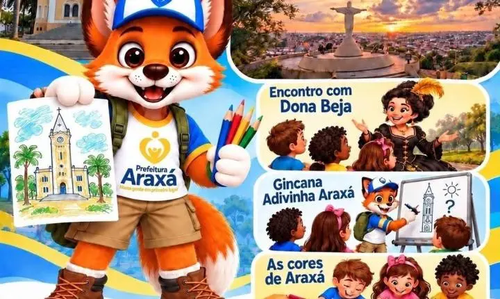 Semana do Saco Cheio terá programação gratuita para crianças conhecerem a história e os atrativos de Araxá