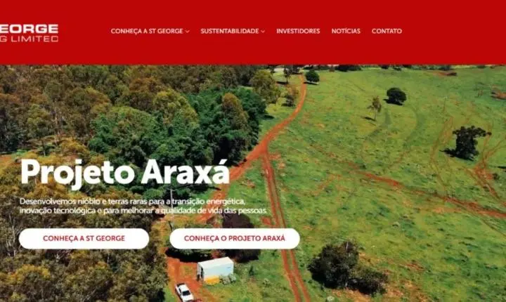 St George lança site nacional com foco no Projeto Araxá 