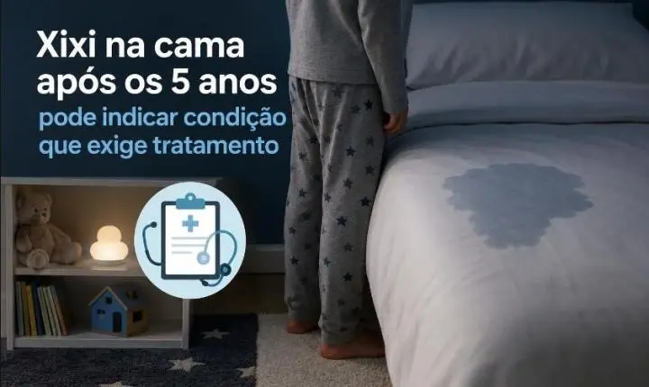 Xixi na cama após os 5 anos pode indicar condição que exige tratamento